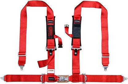 Kyostar 4 Point Harness Set 3 Inch with Ultra Soft Heavy Duty Shoulder Pads (8163 Red)