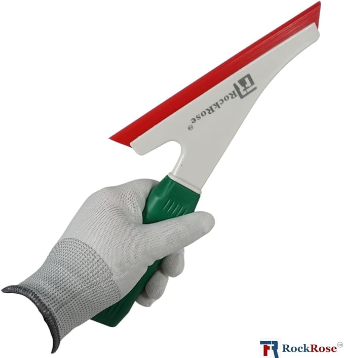 RockRose Doctor Stroke Squeegee – Professional Window Tinting Squeegee & Vinyl Wrap Applicator, Heavy-Duty Rubber Scraper for Auto Glass & Flat Glass Tint Red 2PCS