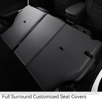 Custom Fit RAV4 Hybrid Car Seat Covers for Select Toyota RAV4 Hybrid (Not for 2019-2025 Hybrid/Prime SE,XSE) 2019 2020 2021 2022 2023 2024 2025 - Full Set,Leather (Black)