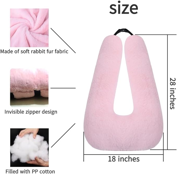 FHSGGP Travel Pillow Cushion for The Back Seat of Car Car Pillow for Kids A Sleeping Artifact Suitable for Long-Distance Travel of Adults and Children Travel Pillow for Kids Pink