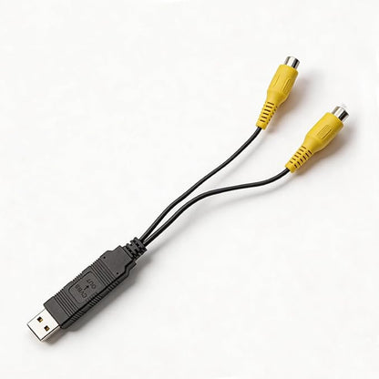 USB to CVBS Video Output Adapter, Supports 2 CVBS outputs, Powered by 5V DC, Compatible only with Android car Audio Systems