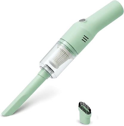 catsMeow Mini Handheld Vacuum Cordless, Lightweight Portable Small Vacuum Cleaner for Car, Desk, Keyboard, Sofa, Drawers and Crumbs, USB Rechargeable with Washable Filter, Mint Green