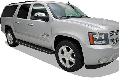APS Running Boards (Nerf Bars Side Steps) Compatible with Chevy Suburban GMC Yukon XL 2005-2020 (Exclude Z71 Hybrid) & Avalanche 03-13 Without Cladding (Black Powder Coated Running Board Style)