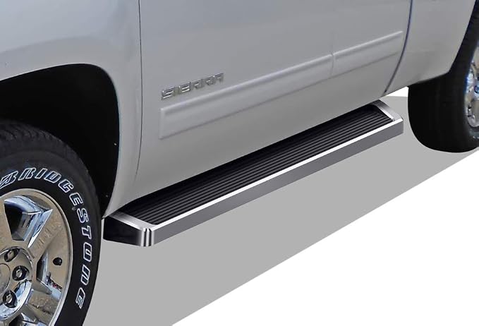 APS (Silver Running Board Style) Running Boards Nerf Bars Side Steps Compatible with Chevy Silverado GMC Sierra 1500 2500 1999-2006 Extended Cab & 2500 HD 3500 & 07 Classic 01-06