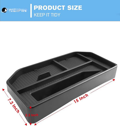 For Center Console Screen Organizer Tray ABS Materials Compatible with 2022–2026 Silverado&Sierra 1500/2024–2026 Silverado 2500HD/3500HD 13.4 Inch Center Console Screen Organizer