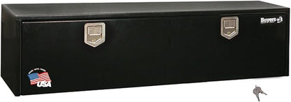 Buyers Products 1702115 Steel Underbody Truck Tool Box 18 x 18 x 60 Inch, Black Powder-Coated 14 Ga Steel, Locking Stainless Paddle Latch, Drop Door, Weather-Resistant, Made in USA