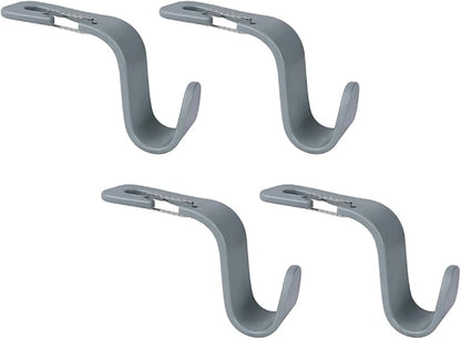 4PCS Car Seat Headrest Hook, Multi-Purpose Seat Back Hanger Purse Bag Handbag Organizer, Auto Interior Backseat Storage Hook Holder for Coat Hat Grocery Umbrella, Universal Fit (Gray)