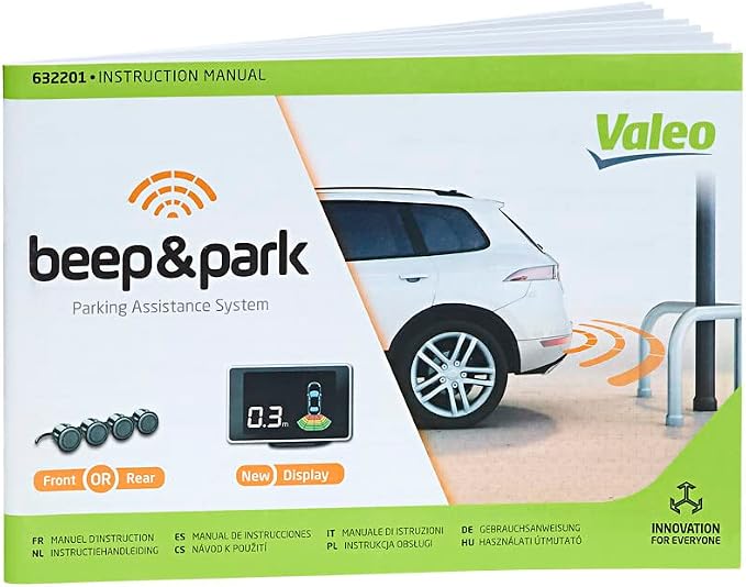 VALEO Beep and Park Parking Assistance Kit with 4 Sensors and LCD Display - Front or Rear Munting 632201
