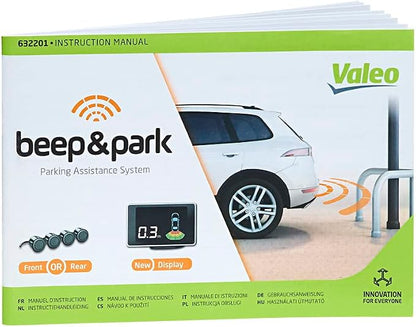 VALEO Beep and Park Parking Assistance Kit with 4 Sensors and LCD Display - Front or Rear Munting 632201