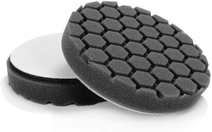 Chemical Guys BUFX_106HEX6 BUFX_106_HEX6 Hex-Logic Finishing Pad, Black (6.5 Inch Pad Made for 6 Inch Backing Plates), 1 Pad Included