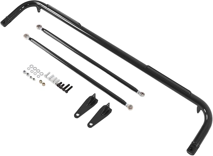 Precise 49in Racing Safety Seat Belt Chassis Roll Harness Bar Kit Stainless Steel Universal for Racing Enthusiasts (B black)