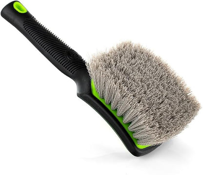 Detail Factory - ProGrip XL Tire Brush - Ergonomic ProGrip Handle - Stiff Synthetic Bristles to Cut Through Grime - Octane Ectoplasm