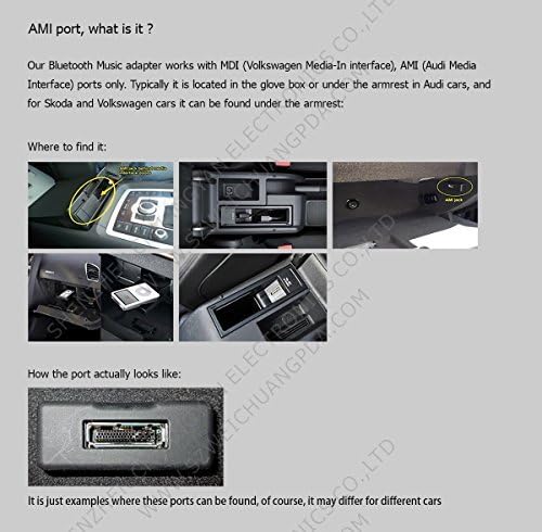 AMI Bluetooth Audio Adapter for Audi MDI MMI 3G System, Wireless Audio Music Interface Cable Adapter for VW Audi A3 A4 A7 R7 S5 Q7 A6L A8L A4L Series for MMI 3G System Only