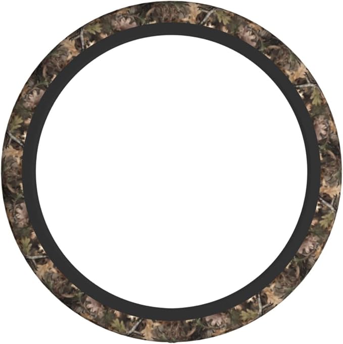 Camo Steering Wheel Covers Non Slip Neoprene Universal 15 Inch Steering Wheel Protector Car Cover for Men Women