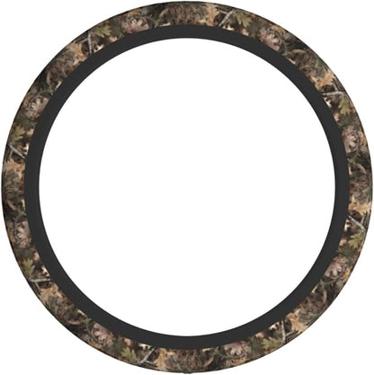Camo Steering Wheel Covers Non Slip Neoprene Universal 15 Inch Steering Wheel Protector Car Cover for Men Women