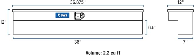 UWS EC30071 36-Inch Heavy-Wall Aluminum Truck Side Tool Box, RigidCore Lid
