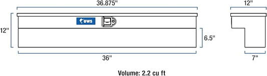 UWS EC30071 36-Inch Heavy-Wall Aluminum Truck Side Tool Box, RigidCore Lid