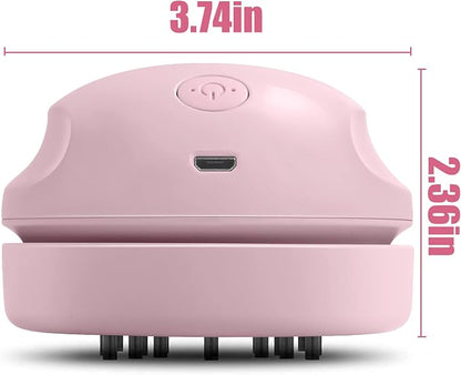 prowithlin Portable Desktop Vacuum Cleaner, USB Charging, Pink, Best for Cleaning Dust, Crumbs, Piano, Computer, Car etc.