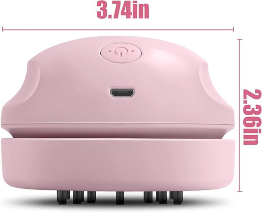 prowithlin Portable Desktop Vacuum Cleaner, USB Charging, Pink, Best for Cleaning Dust, Crumbs, Piano, Computer, Car etc.