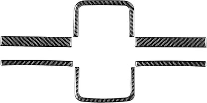 Real Carbon Fiber Fit for Chevy Silverado/GMC Sierra 1500 2014-2018 for 2500/3500HD 2015-2019 Car Co-Pilot Glove Box Decorative Strip Trim Dash Decals Sticker Auto Interior Accessories Cover Black