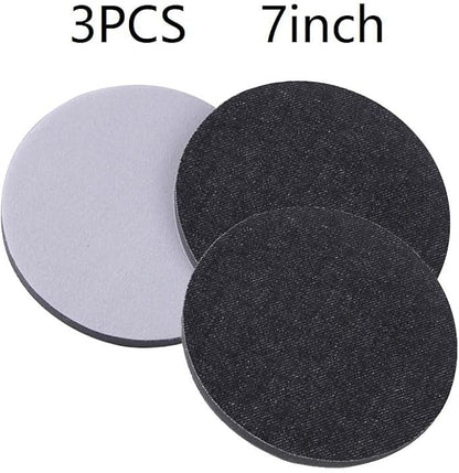3pcs 3/4/5/6/7inch Denim Orange Peel Removal Pad Car Polishing Pad Single Wetsanding Alternative Backing Plate Car Polisher (Color : 7inch)