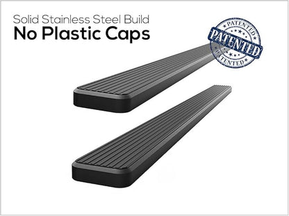 APS Running Boards (Side Bars Side Steps Step Bars) Compatible with Nissan Pathfinder 2005-2012 (Stainless Steel Black Powder Coated 5 inches)