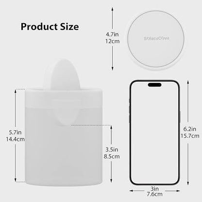 Mini Desk Trash Can with Lid for Desk,0.4 Gallon Brushed Stainless Steel Countertop Trash Can with Lid for Desktop Car Office Kitchen, Swing Top Trash Bin with a Roll of Trash Bag（White）