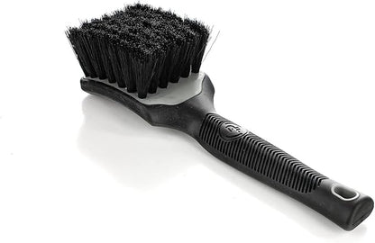 Detail Factory - ProGrip Interior Scrub Brush - Soft Bristles - Rubber Grip for Maximum Stability and Comfort - Curved Head Profile for Better Clearance - Grey