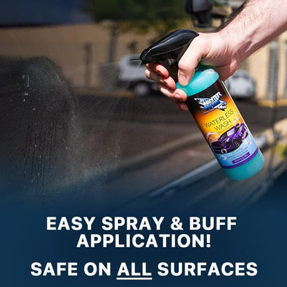 Winter White Ceramic Waterless Car Wash Spray – SiO₂ Infused Formula – Cleans, Shines & Protects Without Water – High Lubricity All Surface Cleaner for Cars, Boats, Motorcycles, RVs & ATVs – 16 oz