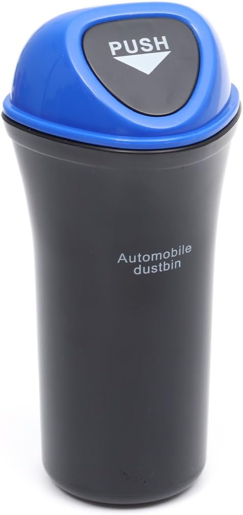 Automobile Dustbin Car Trash Can Garbage Can Leakproof Vehicle Trash Bin(Blue)