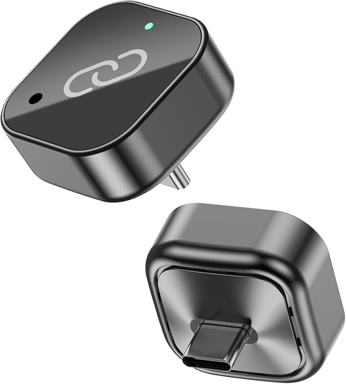 USB-C Wireless CarPlay & Android Auto Adapter, Plug-in Dongle Converts Factory Wired CarPlay/Android Auto to Wireless
