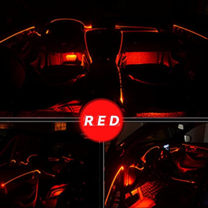 El Wire Red Neon Lights 16FT/5M Car Interior Led Strip Light USB 5V for Car Garden Party Decoration