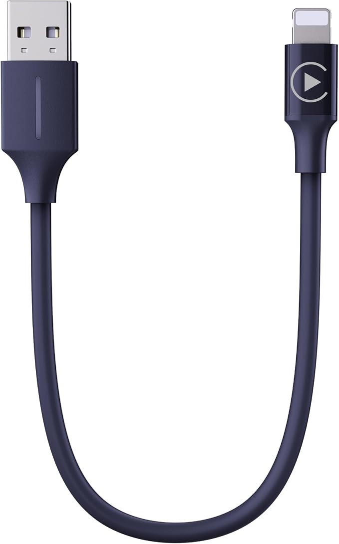 A to 8-Pin Bypass Bluetooth Headset CarPlay Cable for Motorcycle | 1.64Ft/Black,Enable CarPlay without Bluetooth Headset on Goldwing 2018-2024, 2-in-1 Support Charging