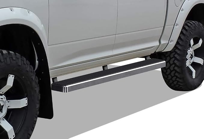APS (304 Stainless Steel Polished Silver 5 inches) Running Boards Nerf Bars Side Steps Compatible with Ram 1500 2009-2018 Crew Cab & Ram 2500 3500 2010-2026