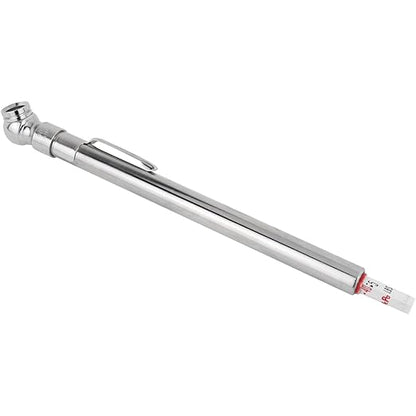 Milton S-921 Pencil Tire Pressure Gauge, Passenger Car, With Built-in Deflator Valve, Durable Plated Brass, Pressure Measured In PSI & kPa