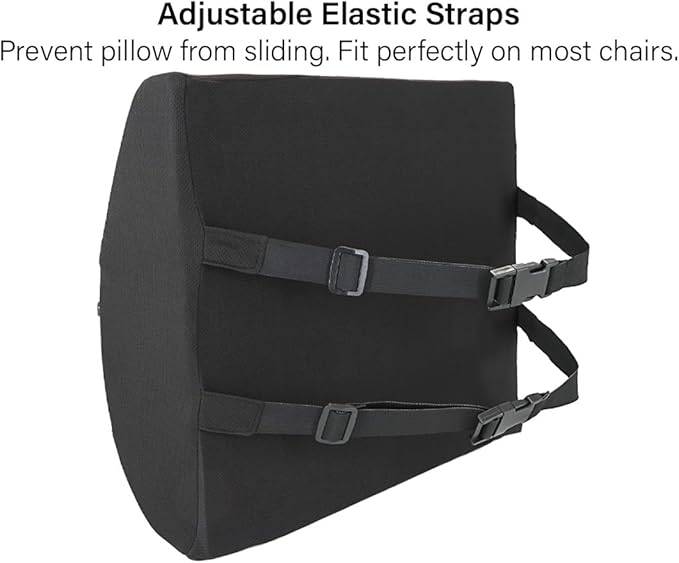 Vaunn Medical Seat Cushion, Lumbar Back Support Pillow for Office Chair with Removable Firm Insert