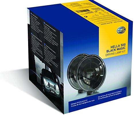 Hella Black Magic 500 Halogen Series Driving Lamp Kit - Performance High Beam Off-Road Light for Pickup Trucks, SUV, 4x4, Jeep, Tractors / 005750991