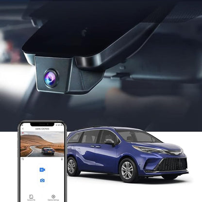 Fitcamx 4K Dash Cam Suitable for Toyota Sienna 2021-2026 LE Limited XLE Platinum XSE (XL40), OEM Factory Look, 2160P UHD Video, Loop Recording, WiFi & APP, G-Sensor, Easy to Install, 64GB Card