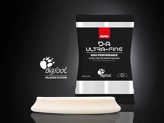 RUPES 100mm White D-A Ultrafine Dual Action Wool Polishing Pads (Pack of 2) | Ideal for Paint Correction & Gloss Enhancement | Improves Cutting Performance | Compatible with 4" Backing Plate
