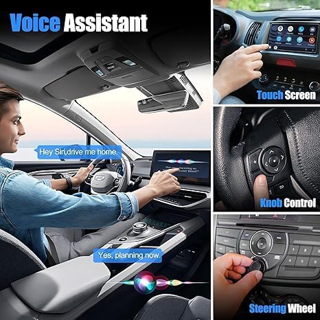 Android Auto Wireless Adapter & Apple CarPlay Wireless Adapter, Converts Wired to Wireless CarPlay Dongle Plug & Play CarPlay Wireless Adapter for iPhone iOS 12+ / Android 11+& Cars from 2016+