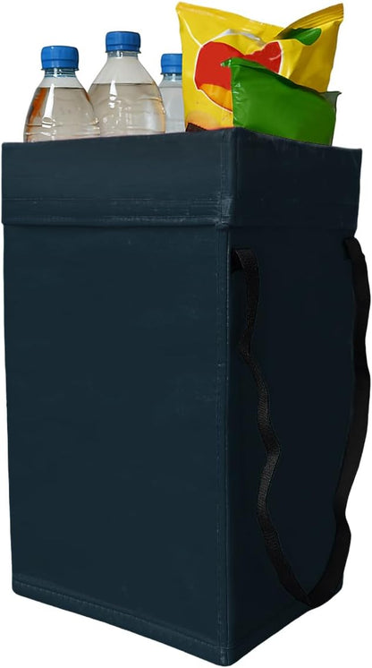 YoRise Foldable Car Trash Can, Multipurpose Waterproof Auto Back Seat Hanging Garbage Organizer, Large Capacity Leak-Proof Vehicle Interior Storage Bag Accessories for Cars, SUVs, Trucks (Cyan)