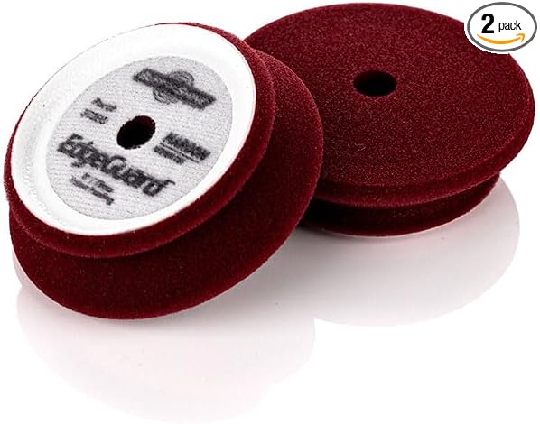Buff and Shine - EdgeGuard Foam Buffing Pads - Maroon - 3" Medium Cut Pad - Pack of 2