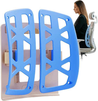 Beleduc Lumbar Support Pillow for Office Chair- Ergonomic Back Support Pillow with Adjustable Height, Improves Posture, Back Cushion with Straps for Home, Office, Car