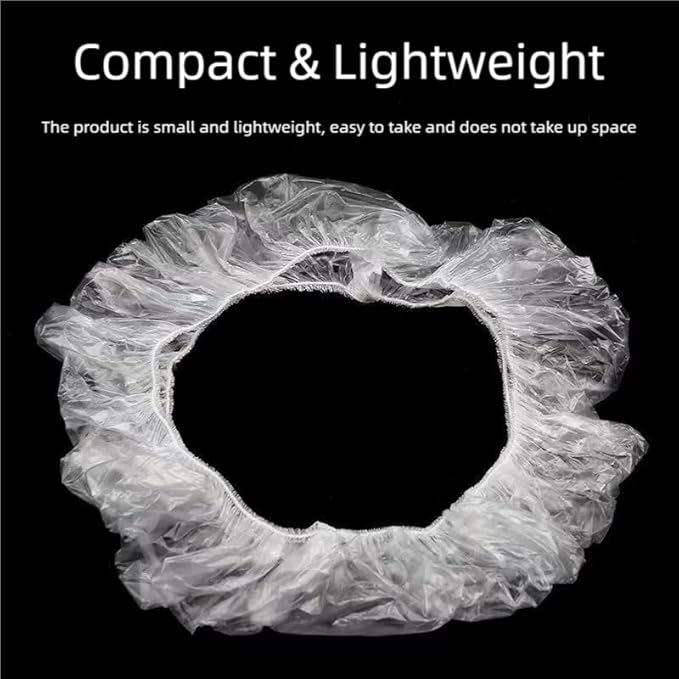 Disposable Steering Wheel Covers 100PCS PE Plastic Clear Protectors with Stretch Elastic for Scratch Prevention Universal Fit Car Interior Accessories