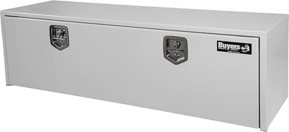 Buyers Products 1702415 Steel Underbody Truck Box, 18x 18x 60 Inch, Job Site Box, Lockable T-Handle Latch, Utility Tool Box, Heavy Duty Storage and Organizer, Made In The USA, White