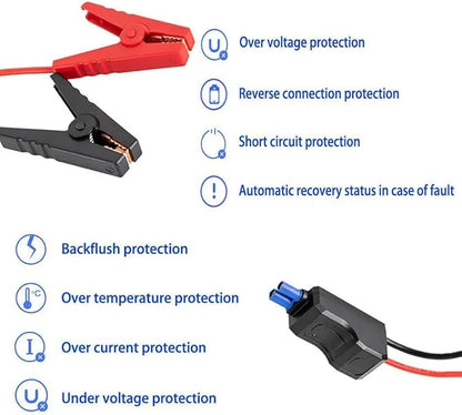 EC5 Heavy Duty Jump Starter Replacement Cables with Battery Clamps-EC5 Connector Car Jumper Cable Booster Jumper Cables 12V Car Battery Booster Jumper Emergency Cable-Car Jump Starter Battery Clips