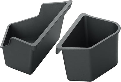 LUCKEASY 2PCS Trunk Corner Up Storage Box for Tesla Model Y Juniper Standard/Premium/Performance 2025 2026 Need Lid Under Box Trunk Storage Bins for Model Y Juniper Accessories TPE Black