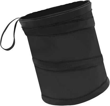 Collapsible Car Trash Can, Mini Portable Automotive Garbage Bag, Pop-Up Vehicle Rubbish Bin, Waterproof Waste Basket Bin with Magic Sticker, Hanging Washable Auto Trash Bag (1PC)
