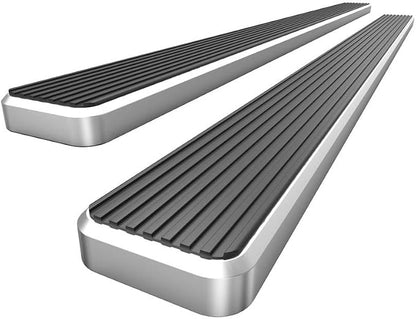 APS Running Boards 5 inches Compatible with Toyota Tundra 2007-2021 CrewMax 304 Stainless Steel (Nerf Bars Side Steps Side Bars)