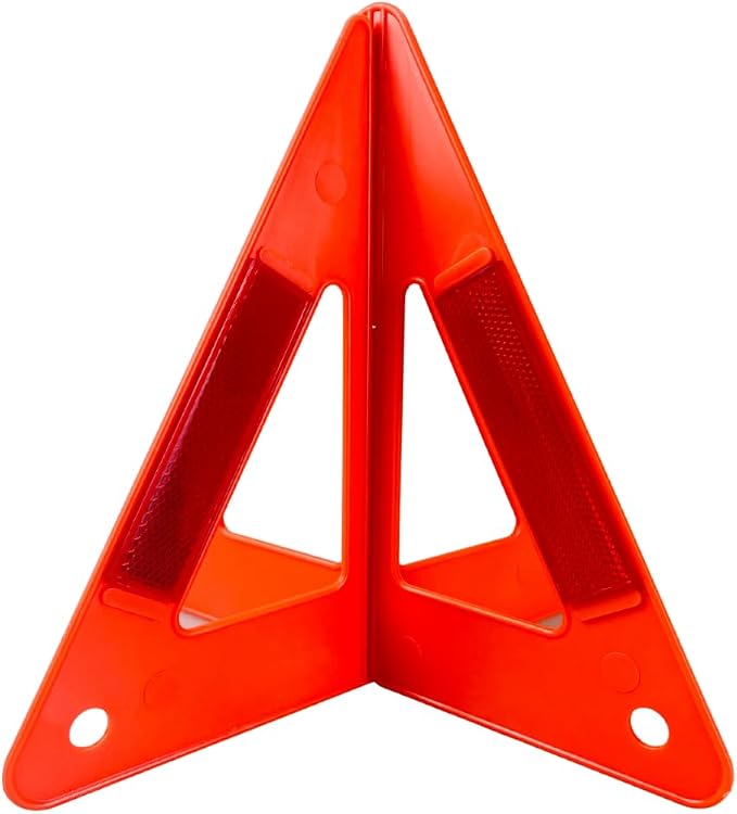 3 Piece 3D Plastic Warning Triangle for Road Safety and Emergency || High Visibility and Economical || Great for Laymen Use
